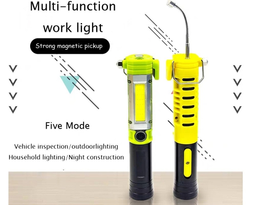 led磁性工作灯汽车及时检查灯带安全锤LED柔性手电筒